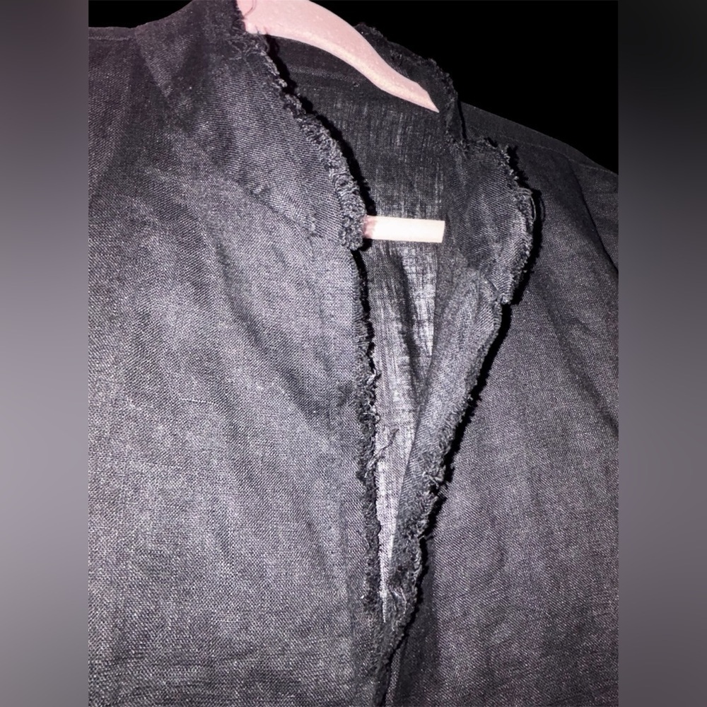 100% linen black blazer - Picture 4 of 5